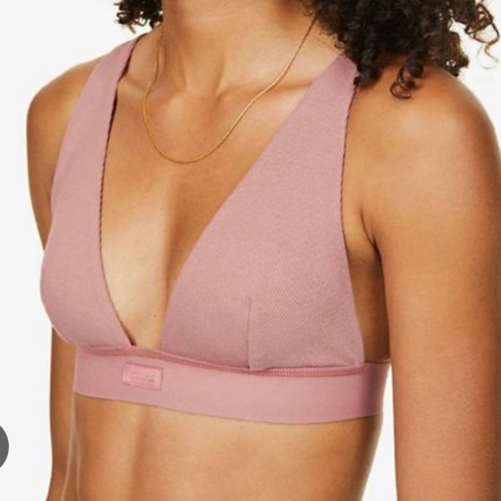 Skims Rose Mauve Clay Plunge Unlined Bralette